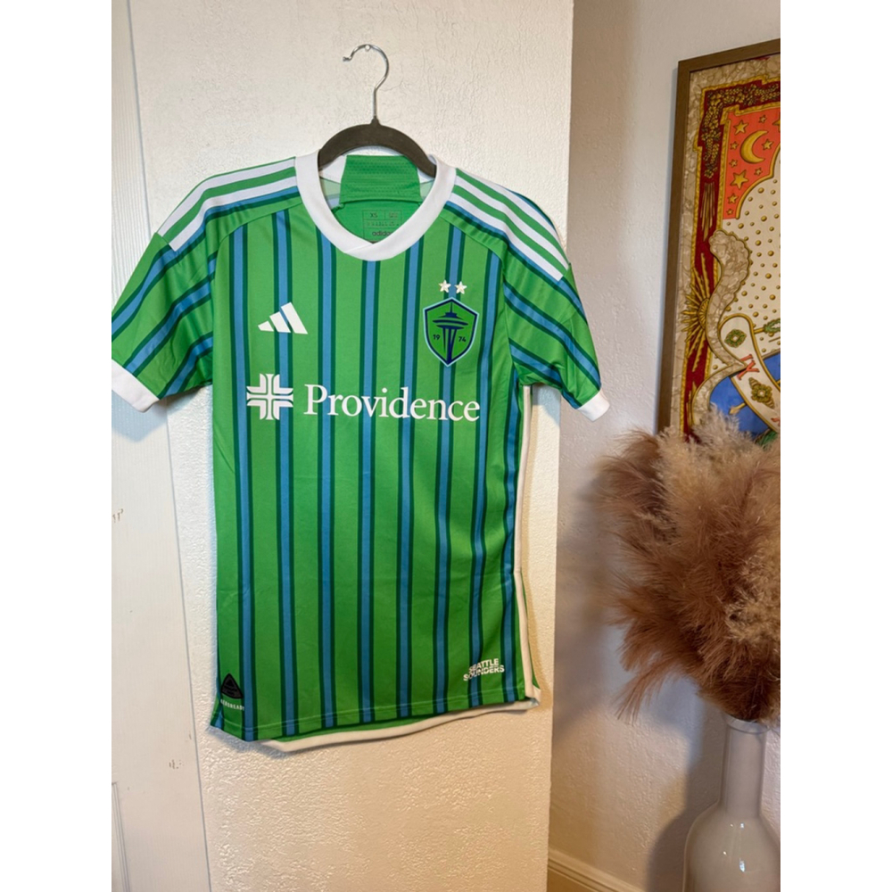 NWT, Adidas Men's Seattle Sounders FC 2024-2025 Anniversary Kit home jersey, XS
